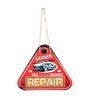 Garage Triangle Car Service Red 3D Metal Plate