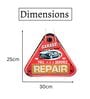 Garage Triangle Car Service Red 3D Metal Plate