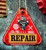 Red Garage Triangle Full Service  3D Metal Plate