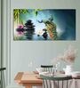 Peacock Design Multicolour Canvas Framed Wildlife Art Print