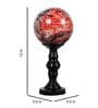 3D Red & Black Glass & Metal Table Lamp