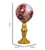 3D Red & Gold Glass & Metal Table Lamp