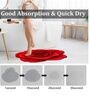 Red 3D Rose Bathroom Mat 80*80