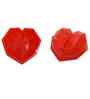 Assorted 3D Silicone Diamond Heart Shape Dessert Mould