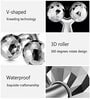 3D Solar Powered Facial & Body Massage Roller ABS/Metal Massager (Silver)