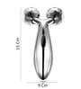 3D Solar Powered Facial & Body Massage Roller ABS/Metal Massager (Silver)