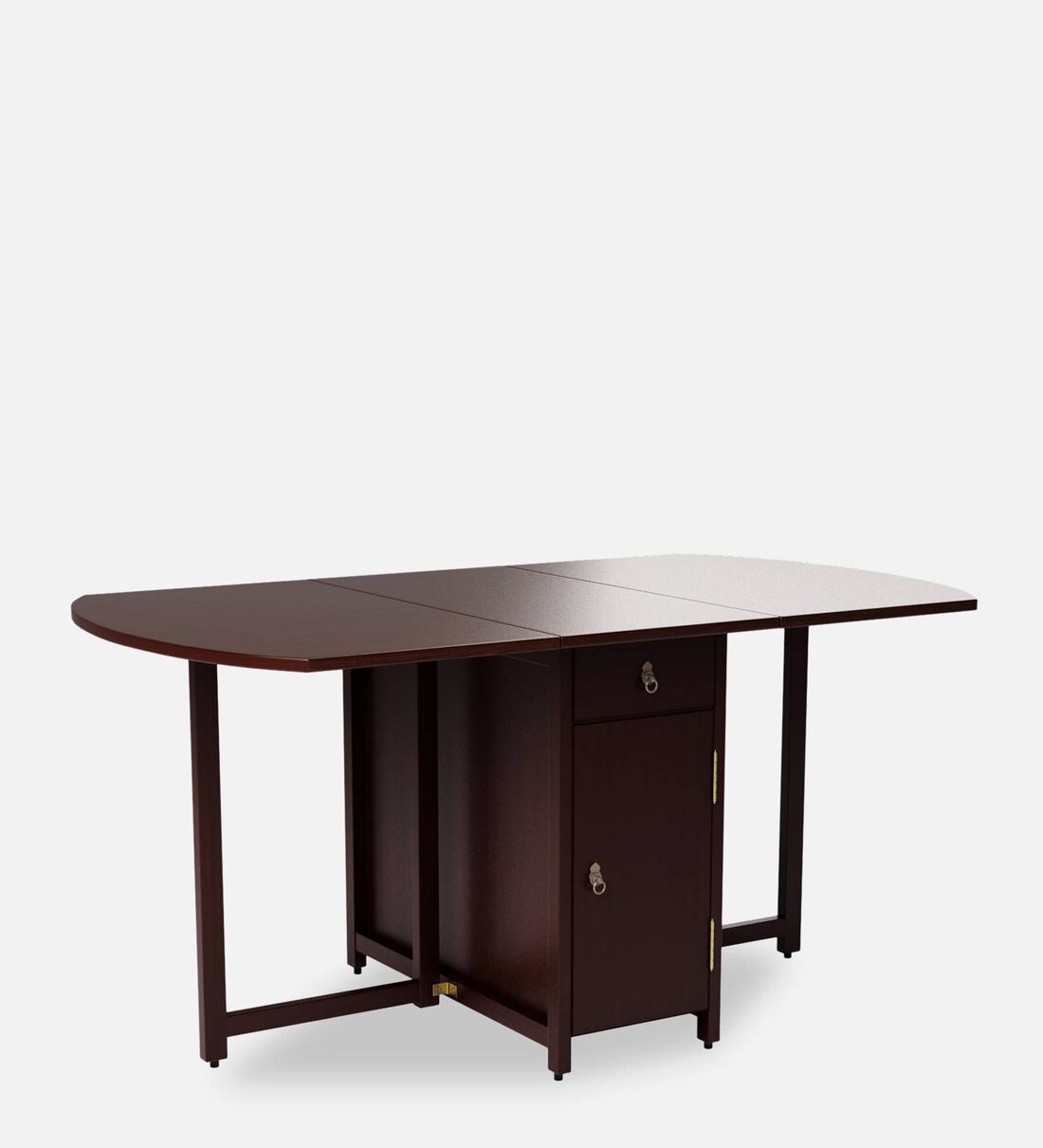 Buy 4 Seater Foldable Dining Table in Ebony Finish by Ekbote Furniture