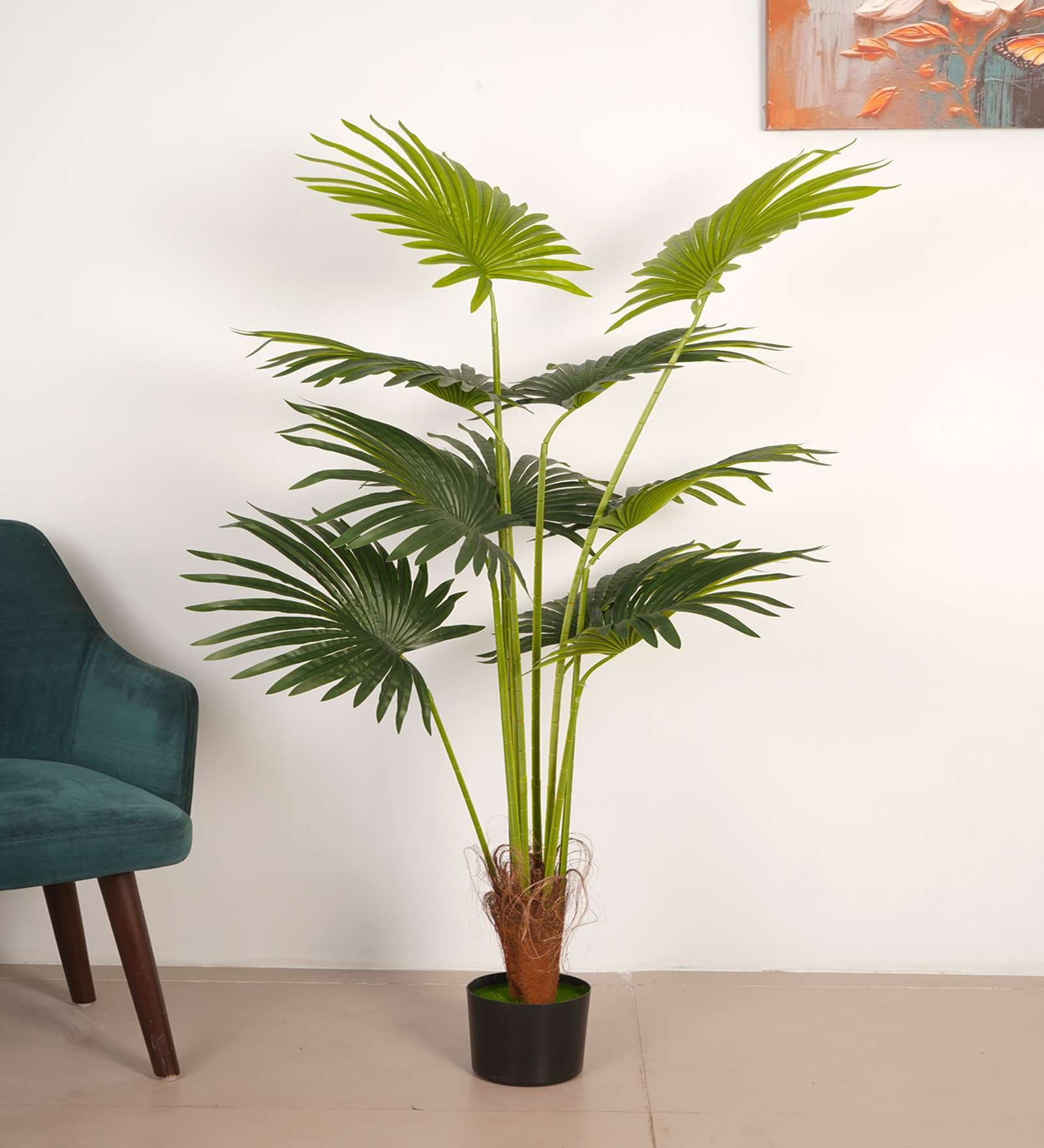 4.1Ft Artificial Palmetto Palm Tree Plant with Pot