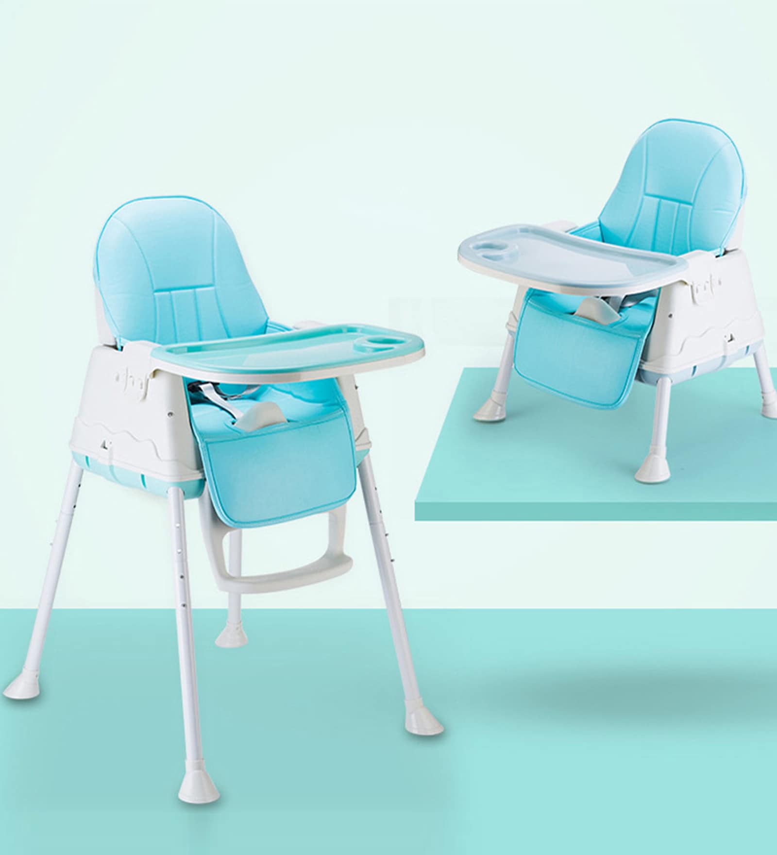 4 in 1 Premium High Chair with Booster Seat in Blue Colour
