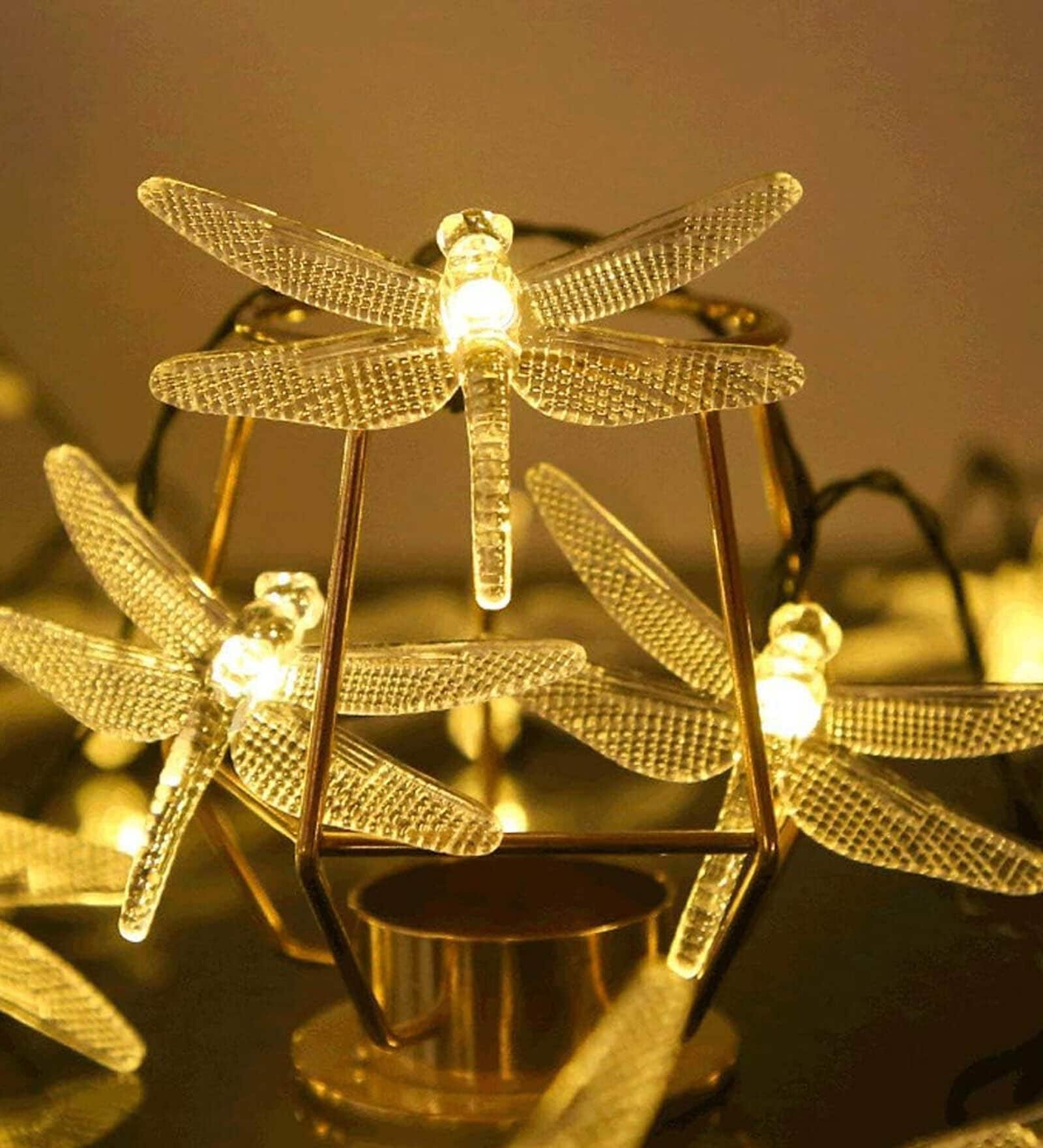 Buy 4 Mtrs 20 Led Dragonfly Warm White Battery Operated LED String