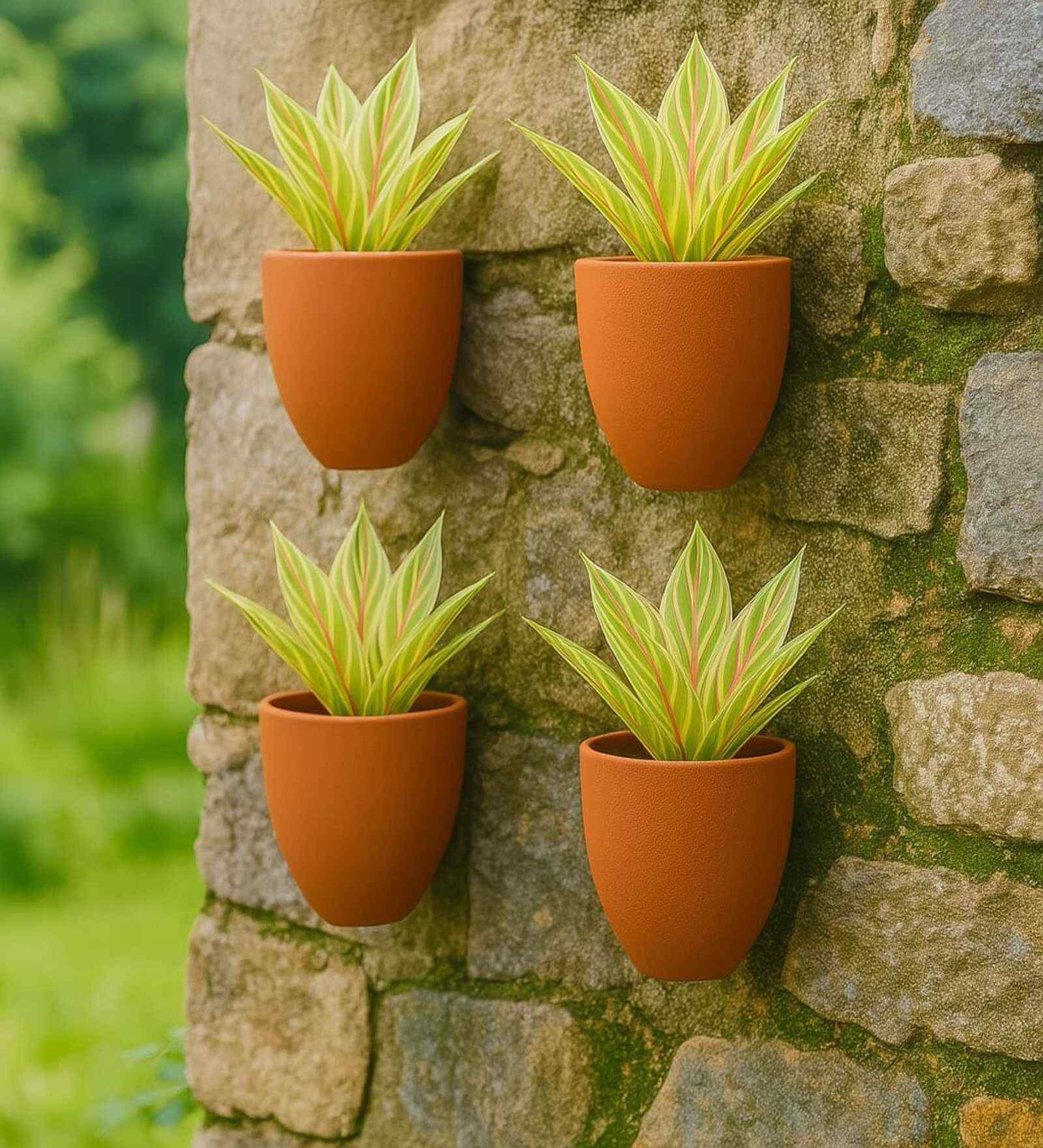 4 Pcs Red Terracotta 4.5 Inchs Planters