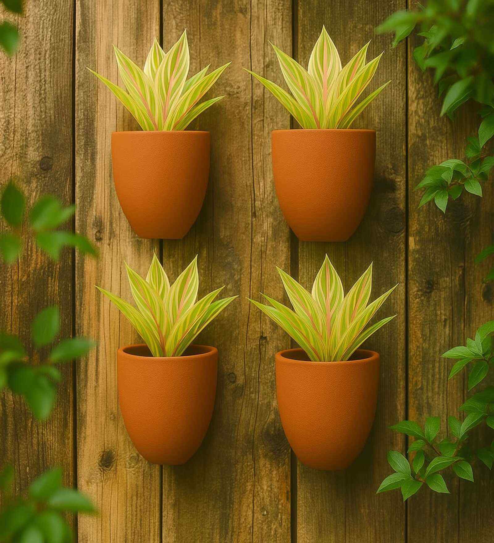 4 Pcs Red Terracotta 8.5 Inchs Planters