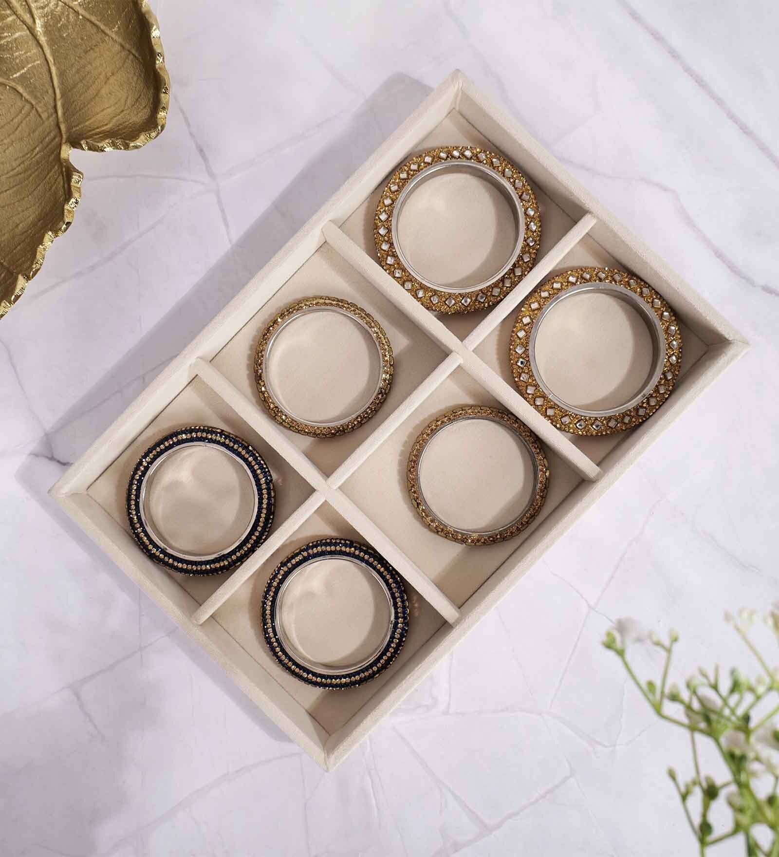Grey 4 Section Jewellery Tray