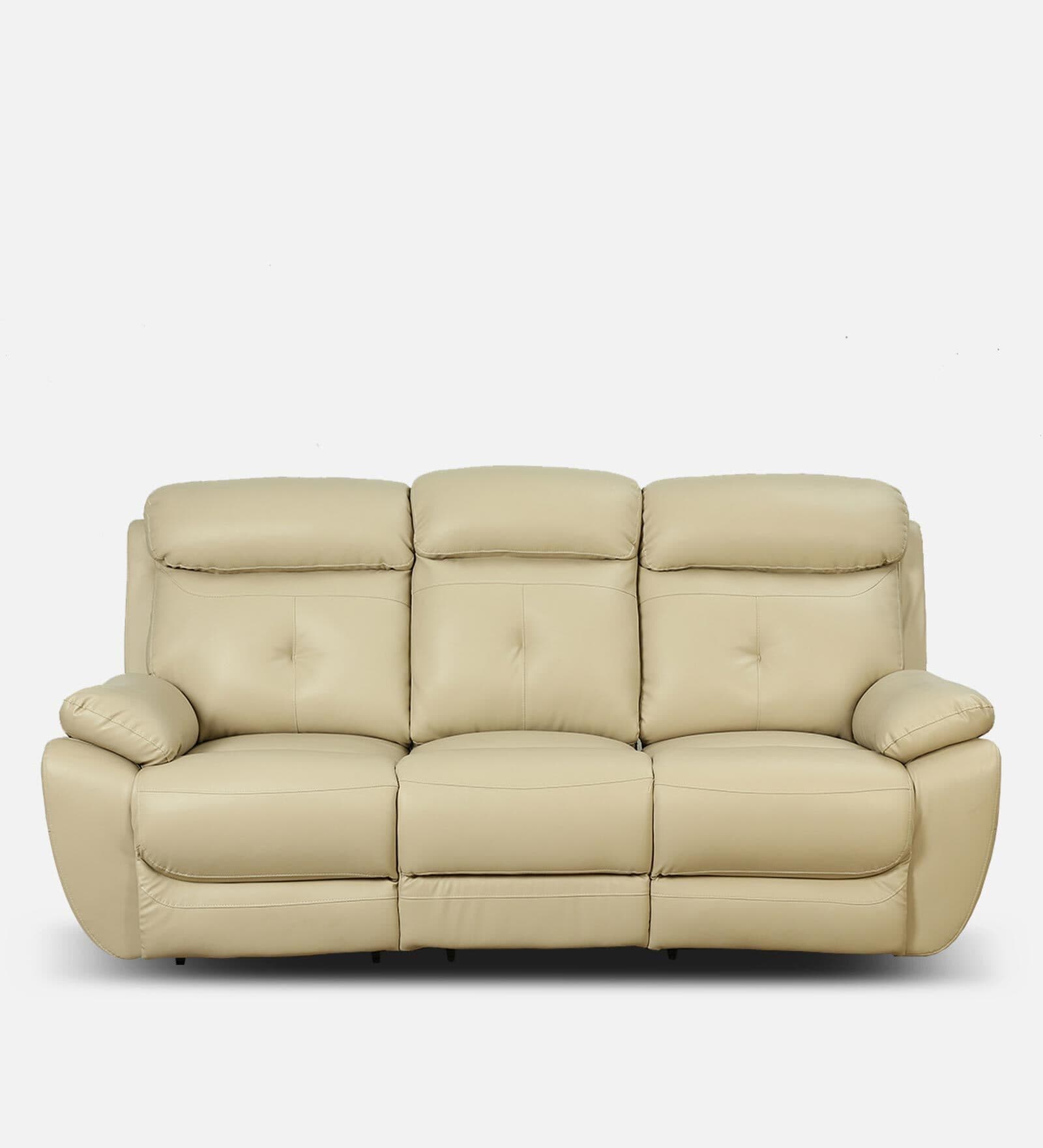 Buy 4 Square Leatherette Manual 3 Seater Recliner In Beige Colour At 10 Off By Star India 4097