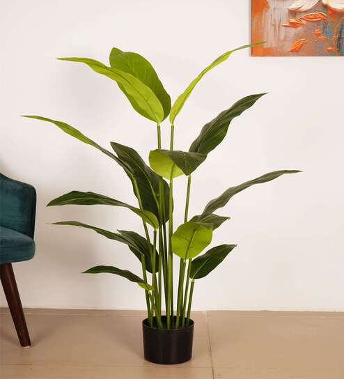 4.5Ft Artificial Bird of Paradise Plant with Pot