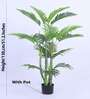 4.3Ft Artificial Golden Areca Palm Plant with Black Pot