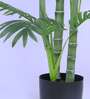 4.3Ft Artificial Golden Areca Palm Plant with Black Pot
