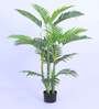 4.3Ft Artificial Golden Areca Palm Plant with Black Pot