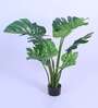 4.3Ft Artificial Monstera Deliciosa Plant with Black Pot