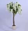 4.6Ft Artificial Wisteria Flower Tree Plant with Pot