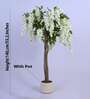 4.6Ft Artificial Wisteria Flower Tree Plant with Pot