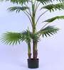 4.7Ft Artificial Palmetto Palm Tree Plant with Pot