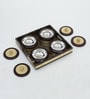 4 BOWL DRY FRUIT TRAY, METAL FITTING, CLASSIC THEME