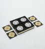 4 BOWL DRY FRUIT TRAY, METAL FITTING, CLASSIC THEME