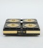 4 BOWL DRY FRUIT TRAY, METAL FITTING, CLASSIC THEME