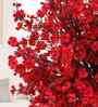 Set Of 4 Red Plastic 4 Bundles Gypsophila Bouquets Artificial Flowers
