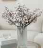 Set Of 4 White Plastic 4 Bundles Gypsophila Bouquets Artificial Flowers