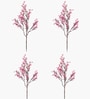 Set Of 4 Pink Plastic 4 Bundles Gypsophila Bouquets Artificial Flowers
