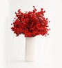Set Of 4 Red Plastic 4 Bundles Gypsophila Bouquets Artificial Flowers