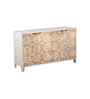 Quill Solid Wood Hand Carved Sideboard in Beige Finish