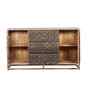 Eleganza Solid Wood Hand Carved Sideboard in Dark Brown Finish