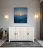 Tranquil Solid Wood Hand Carved Sideboard in White Finish