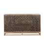 Eleganza Solid Wood Hand Carved Sideboard in Dark Brown Finish