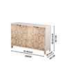 Quill Solid Wood Hand Carved Sideboard in Beige Finish
