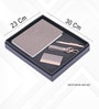 4 in 1 Grey Notebook, Pen, Keychain & Cardholder Combo Gift Set