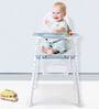 4 in 1 Premium High Chair with Booster Seat in Blue Colour