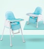 4 in 1 Premium High Chair with Booster Seat in Blue Colour