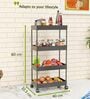 4 Layer Storage Organizer Powder Coated With Wheels