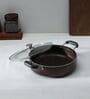 Wine Aluminium 4Mm  Non-Stick Multipurpose Pan With Handle