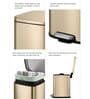 4 Litre Gold Stainless Steel Dustbin