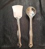 4 Pc Stainless Steel Kitchen Cooking Spoon Set (Ladle, Skimmer, Serving Spoon & Spatula)