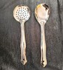 4 Pc Stainless Steel Kitchen Cooking Spoon Set (Ladle, Skimmer, Serving Spoon & Spatula)