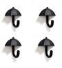 4 Pcs Black Metal Umbrella Wall Hook