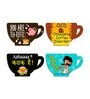 4 Pcs Achaaaa Wooden Fridge Magnets