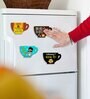 4 Pcs Achaaaa Wooden Fridge Magnets