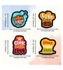 4 Pcs Cook Love Wooden Fridge Magnets